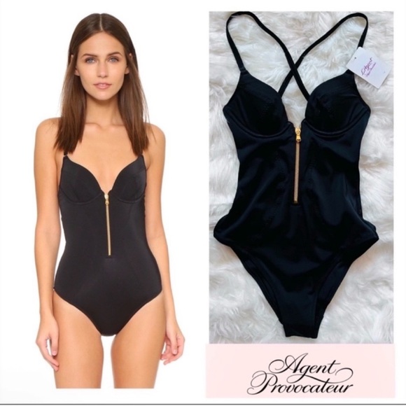 Agent Provocateur Other - New! L’Agent by Agent Provocateur Black Corset Zip One-Piece Swimsuit
